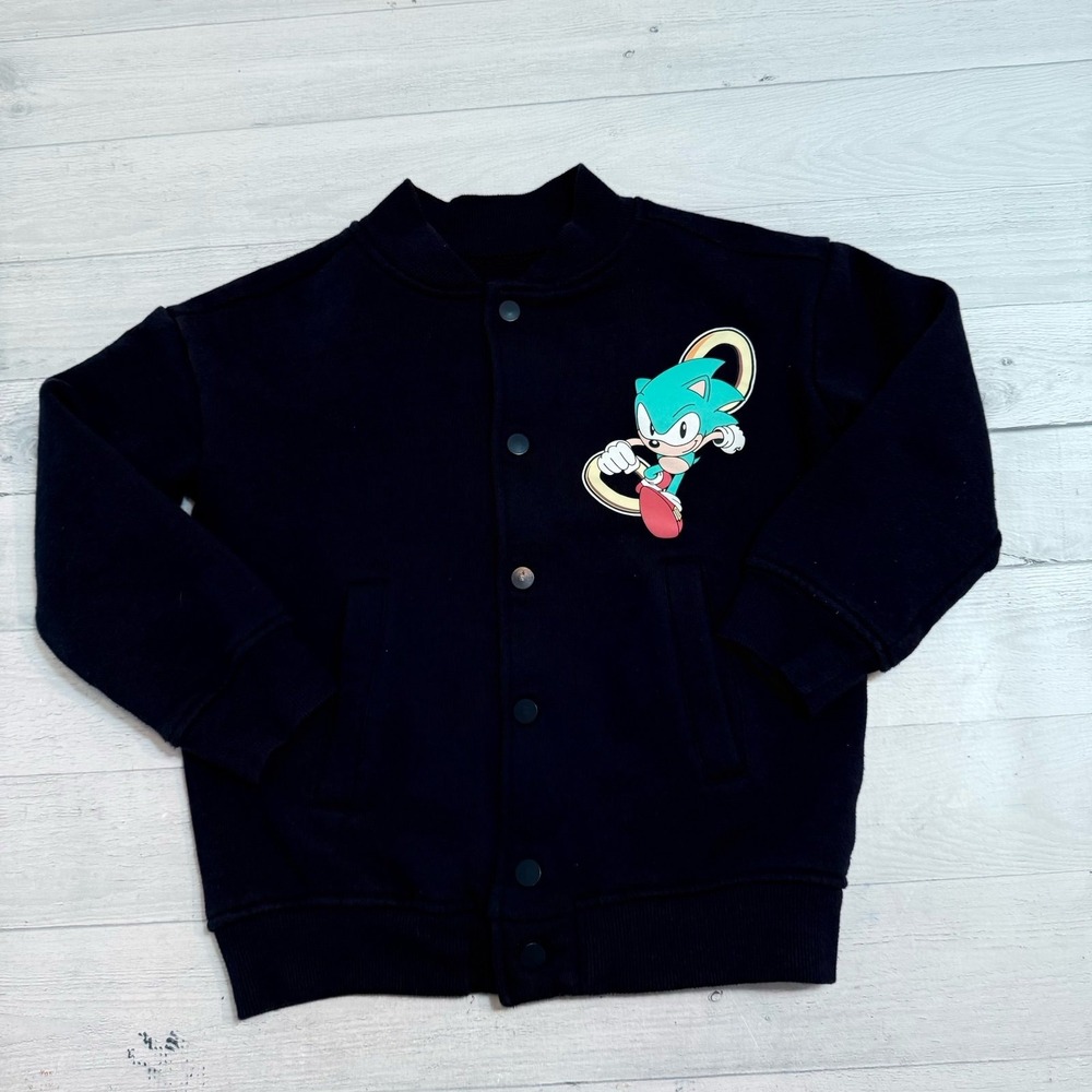 Sonic‎ the Hedgehog kids button up sweater jacket youth small